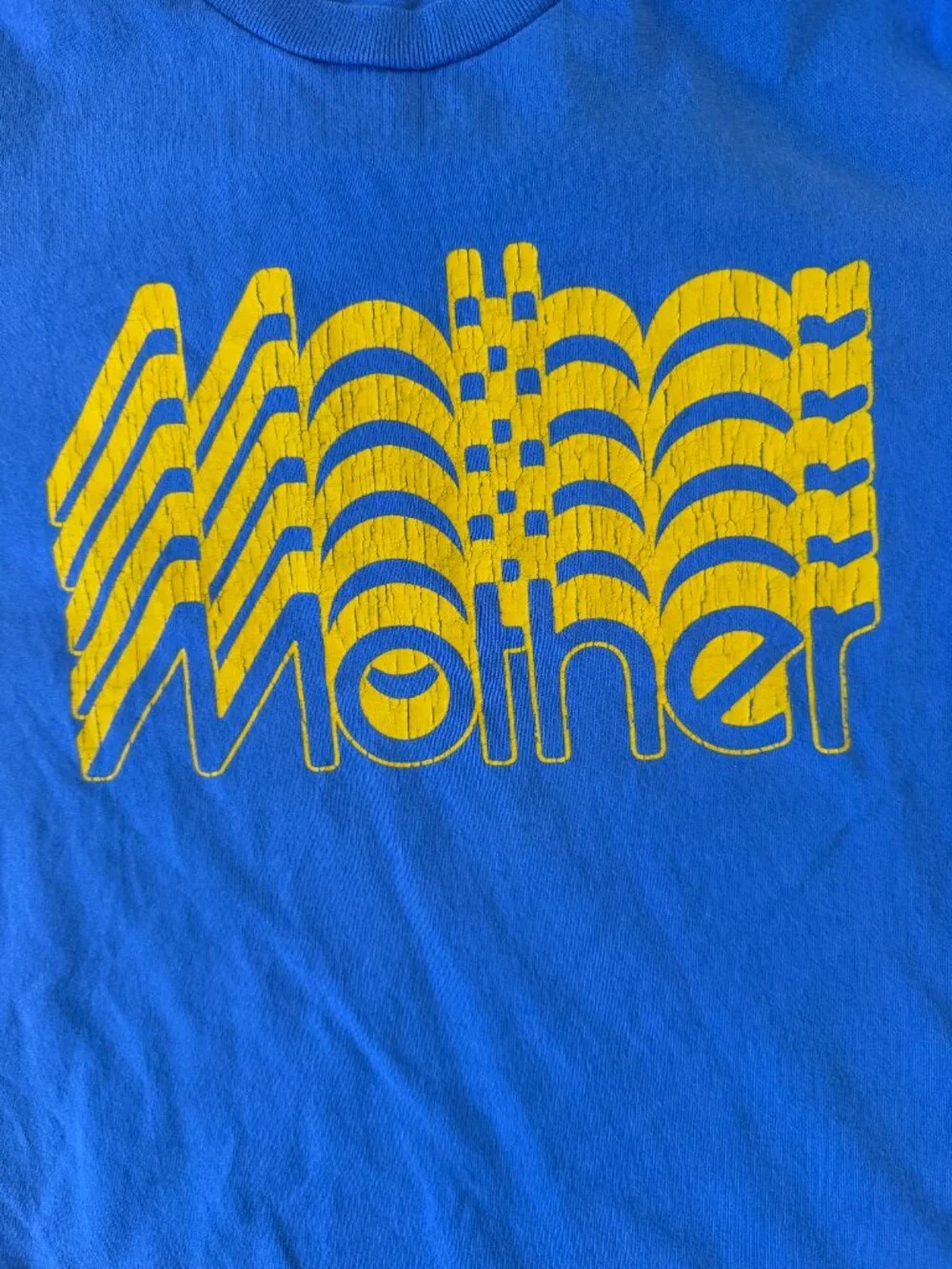 MOTHER The Boxy Goodie Goodie Tee- Mother Flash- S- Blue/Yellow- Short Sleeve - Picture 4 of 6